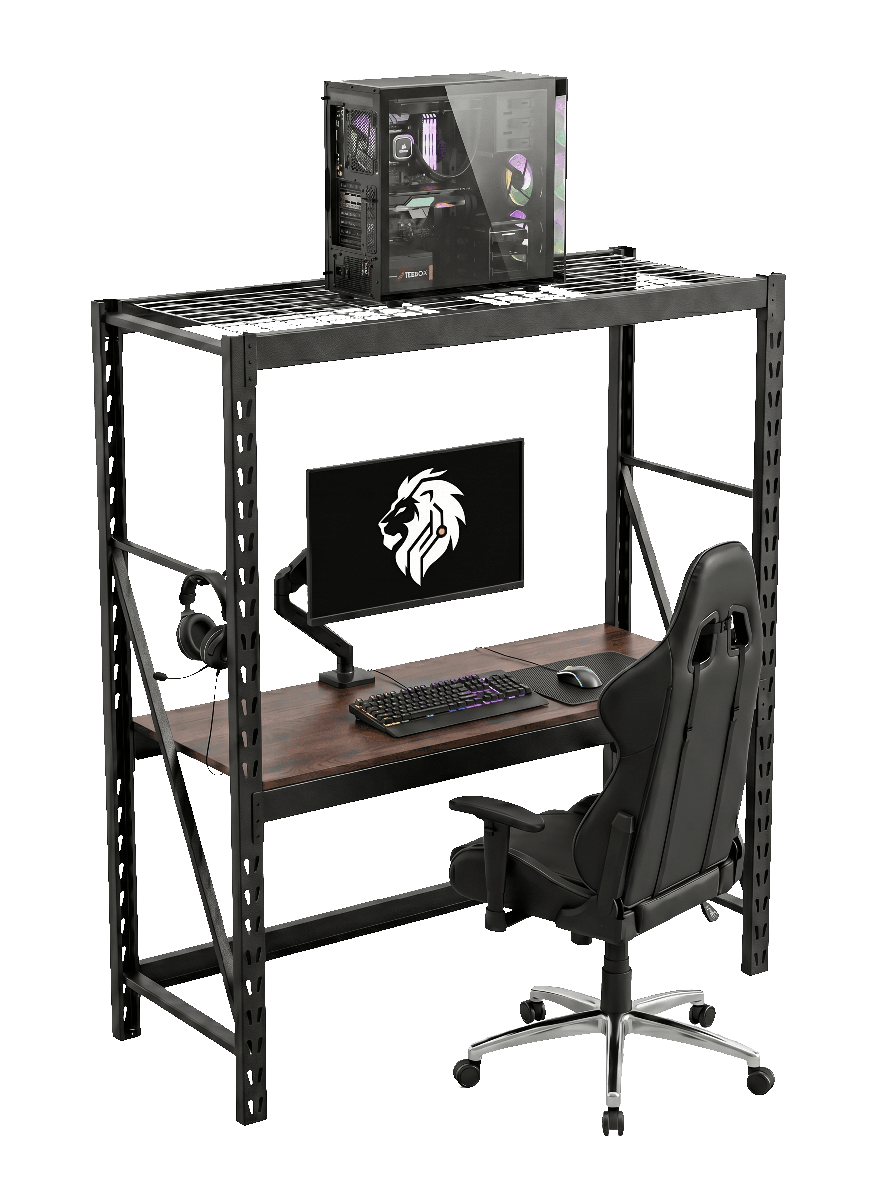 PC Gaming Lounge Module — labeled view
